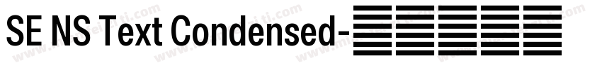 SE NS Text Condensed字体转换